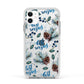 Pine cones wild berries Apple iPhone 11 in White with White Impact Case