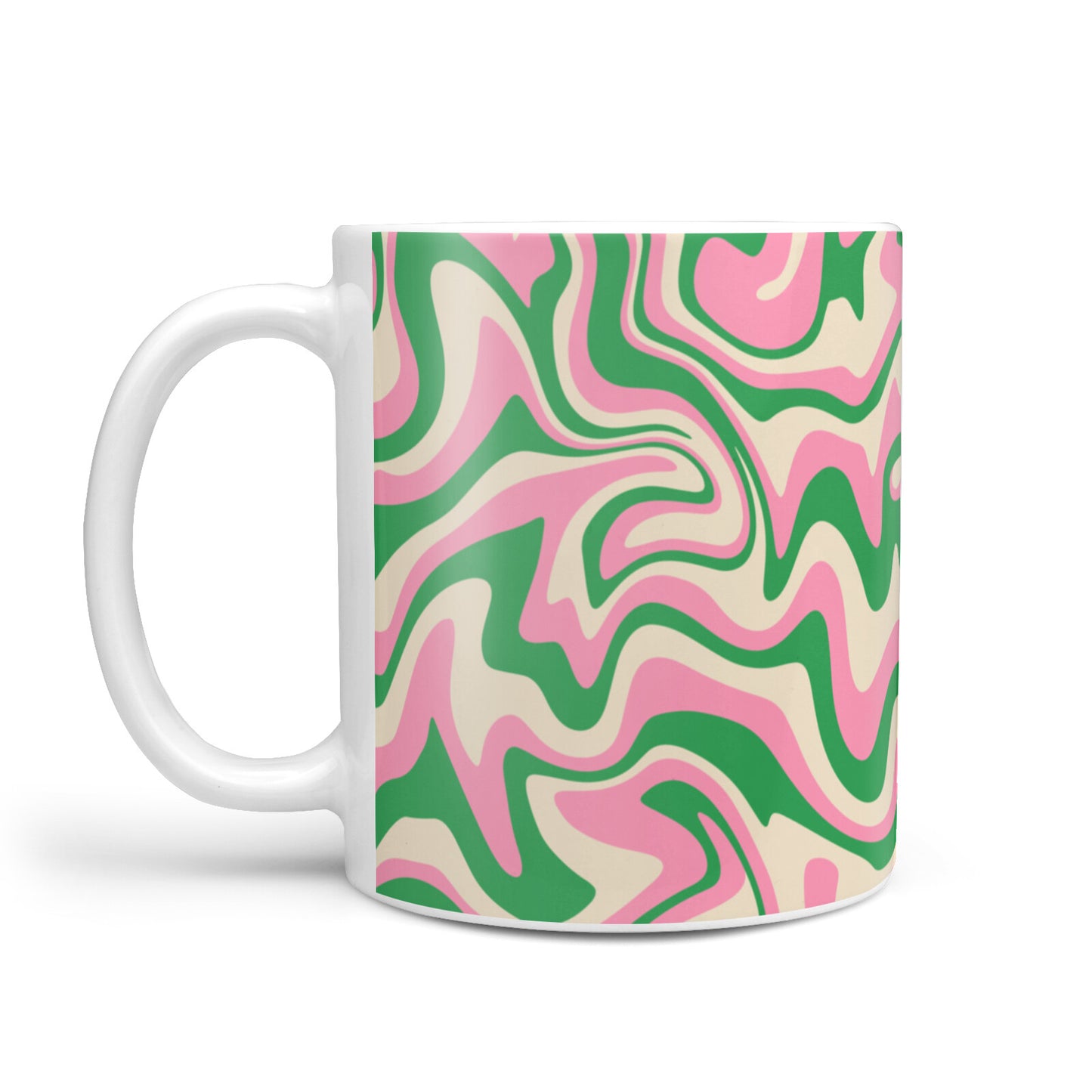 Pink And Green Swirl 10oz Mug Alternative Image 1