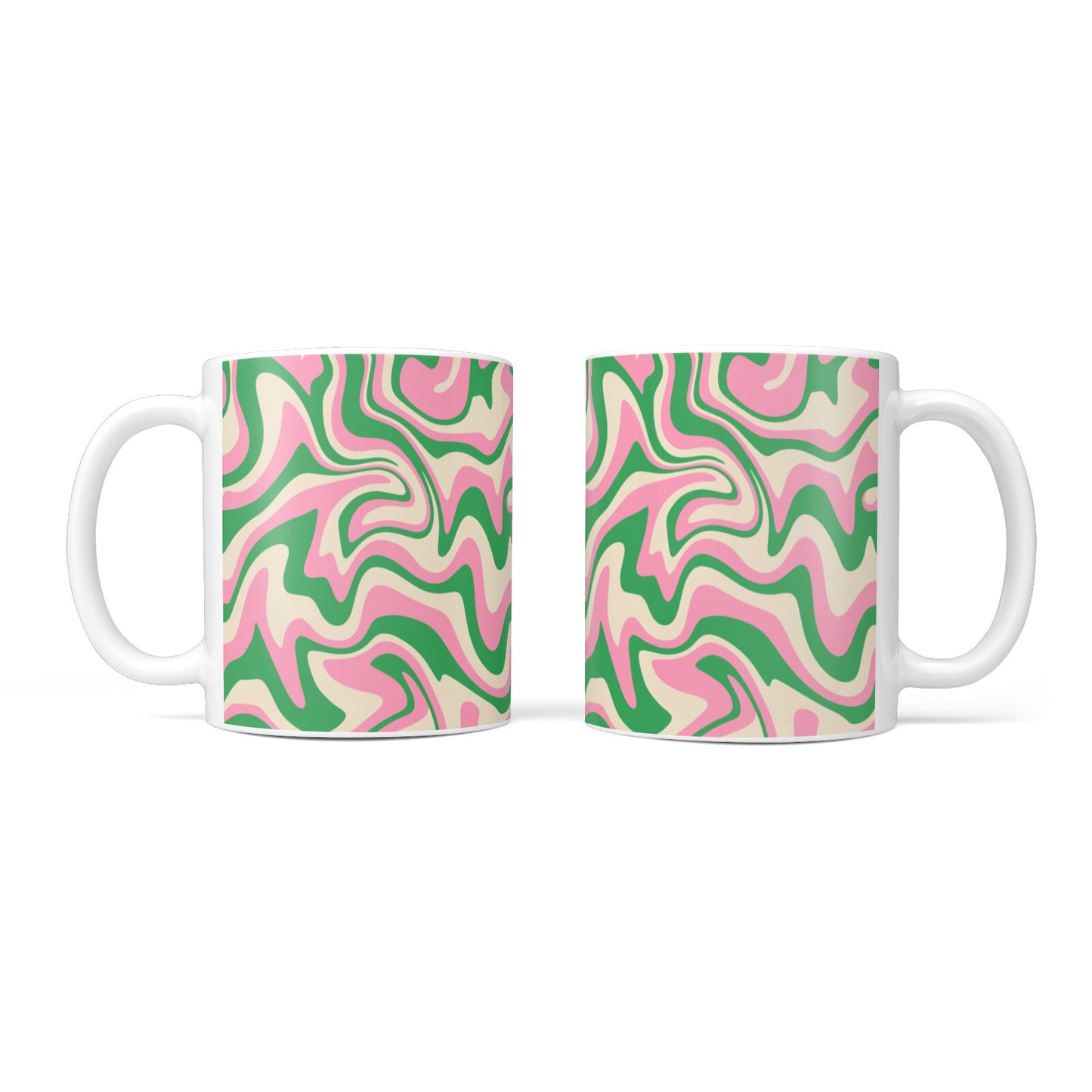 Pink And Green Swirl 10oz Mug Alternative Image 3