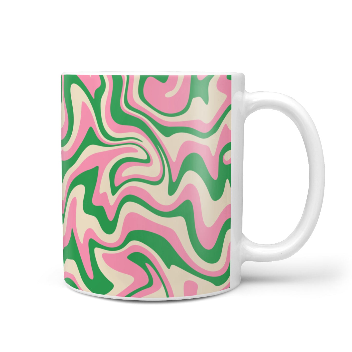 Pink And Green Swirl 10oz Mug