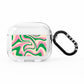 Pink And Green Swirl AirPods Clear Case 3rd Gen