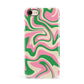 Pink And Green Swirl Apple iPhone 7 8 3D Snap Case