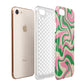 Pink And Green Swirl Apple iPhone 7 8 3D Tough Case Expanded View