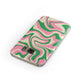 Pink And Green Swirl Samsung Galaxy Case Front Close Up