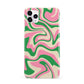 Pink And Green Swirl iPhone 11 Pro Max 3D Snap Case