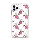 Pink Bannana Comic Art Fruit Apple iPhone 11 Pro Max in Silver with White Impact Case