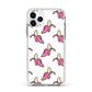 Pink Bannana Comic Art Fruit Apple iPhone 11 Pro in Silver with White Impact Case