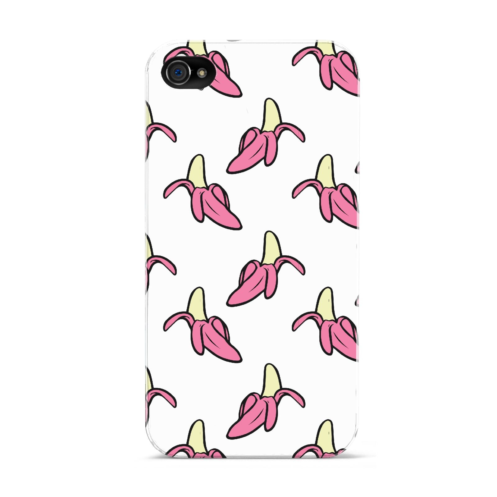 Pink Bannana Comic Art Fruit Apple iPhone 4s Case