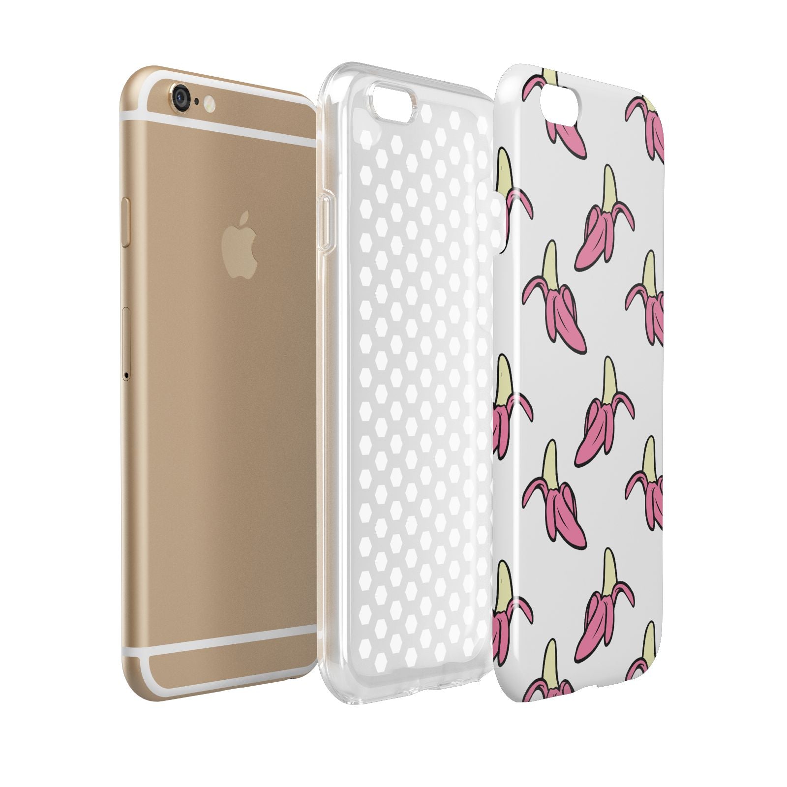 Pink Bannana Comic Art Fruit Apple iPhone 6 3D Tough Case Expanded view