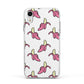 Pink Bannana Comic Art Fruit Apple iPhone XR Impact Case White Edge on Silver Phone