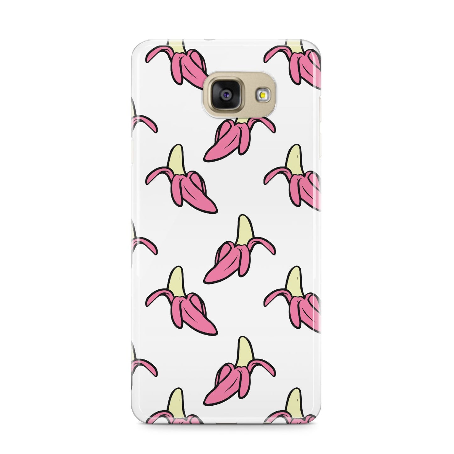 Pink Bannana Comic Art Fruit Samsung Galaxy A9 2016 Case on gold phone