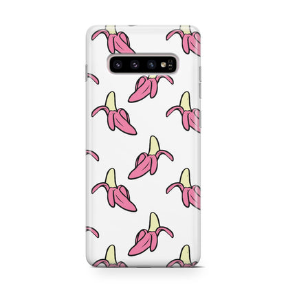Pink Bannana Comic Art Fruit Samsung Galaxy S10 Case