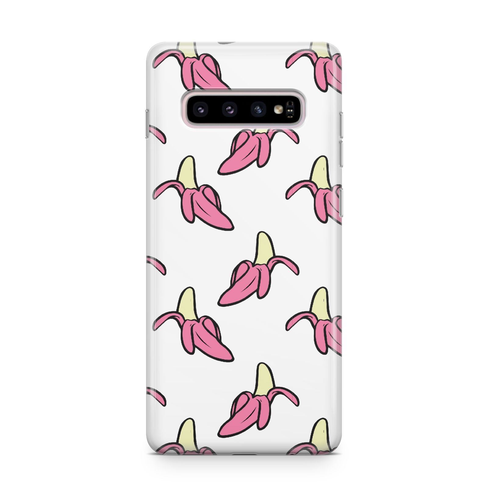 Pink Bannana Comic Art Fruit Samsung Galaxy S10 Plus Case
