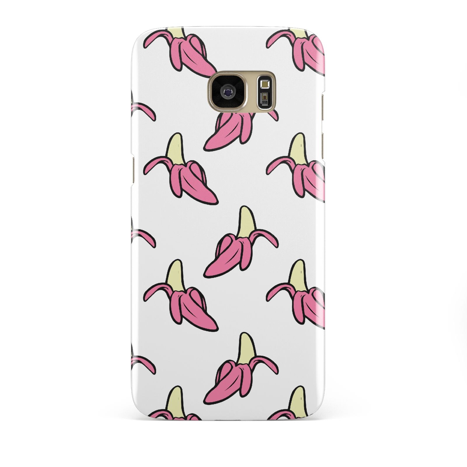 Pink Bannana Comic Art Fruit Samsung Galaxy S7 Edge Case