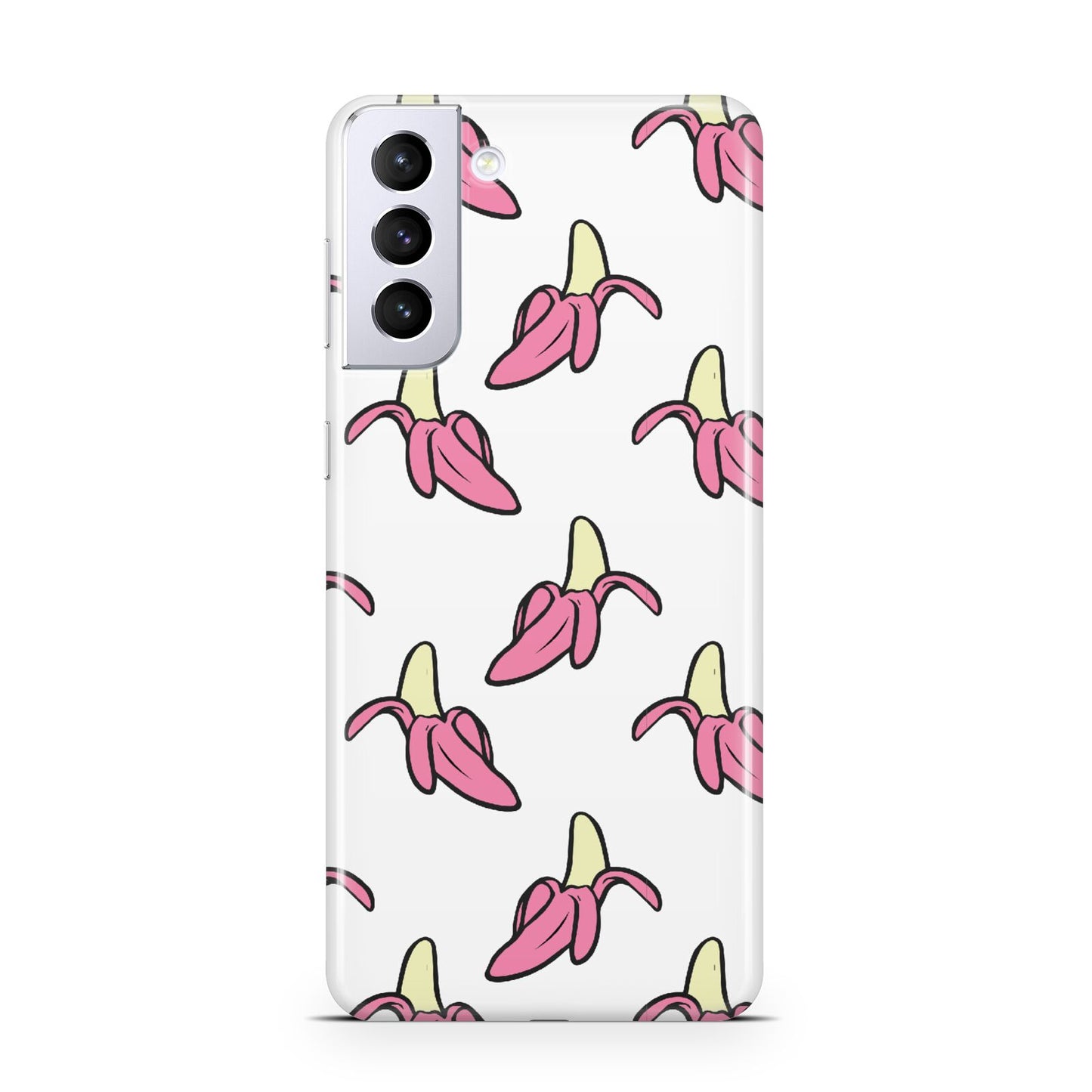 Pink Bannana Comic Art Fruit Samsung S21 Plus Phone Case