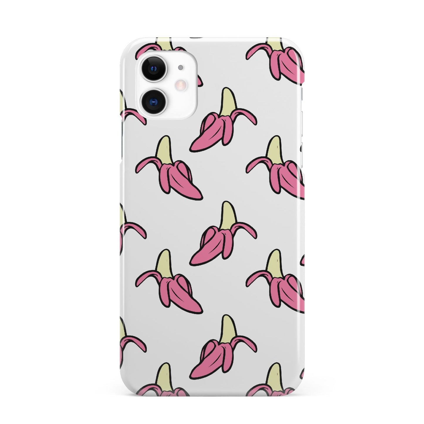 Pink Bannana Comic Art Fruit iPhone 11 3D Snap Case