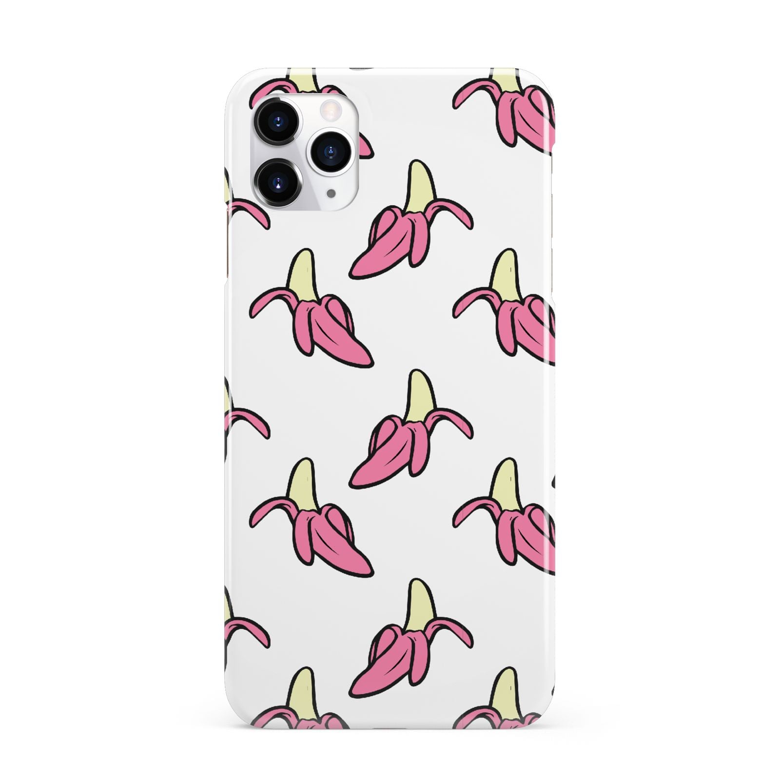 Pink Bannana Comic Art Fruit iPhone 11 Pro Max 3D Snap Case