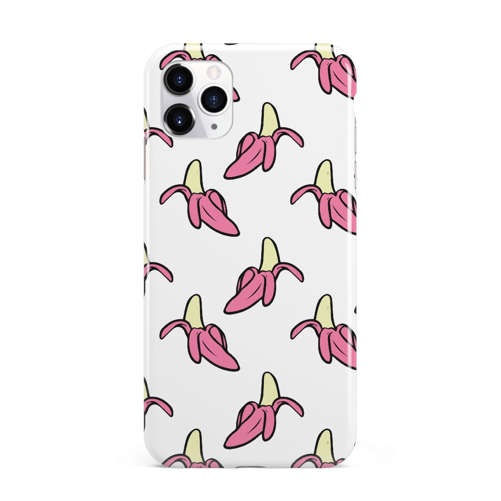 Pink Bannana Comic Art Fruit iPhone 11 Pro Max 3D Tough Case