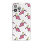 Pink Bannana Comic Art Fruit iPhone 13 Pro Max Clear Bumper Case