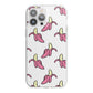 Pink Bannana Comic Art Fruit iPhone 13 Pro Max TPU Impact Case with White Edges