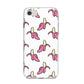Pink Bannana Comic Art Fruit iPhone 8 Bumper Case on Silver iPhone