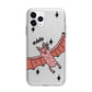 Pink Bat Personalised Halloween Apple iPhone 11 Pro in Silver with Bumper Case