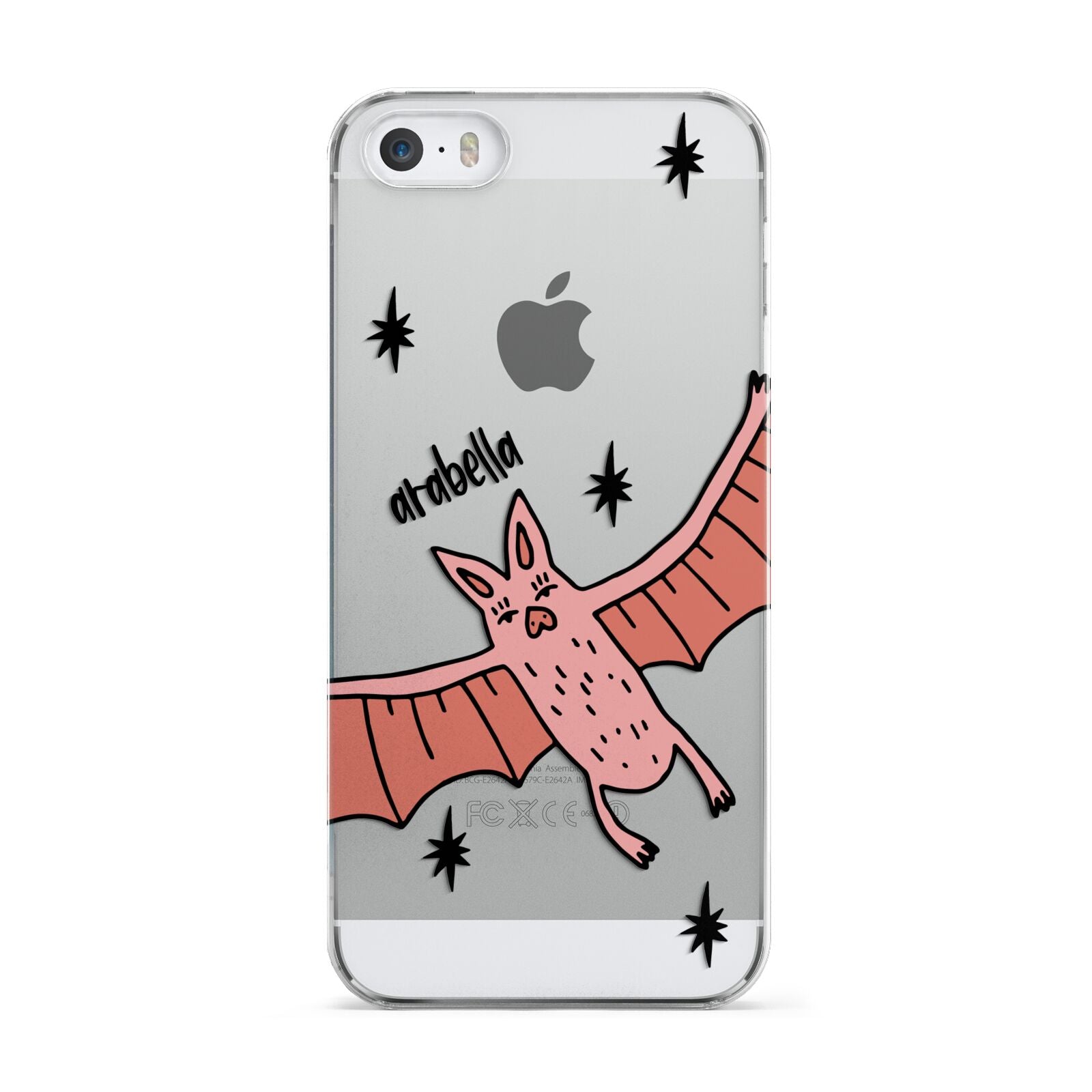 Pink Bat Personalised Halloween Apple iPhone 5 Case