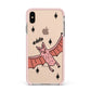 Pink Bat Personalised Halloween Apple iPhone Xs Max Impact Case Pink Edge on Gold Phone