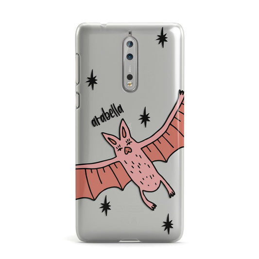 Pink Bat Personalised Halloween Nokia Case