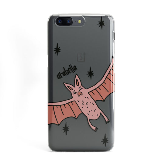 Pink Bat Personalised Halloween OnePlus Case