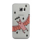 Pink Bat Personalised Halloween Samsung Galaxy S6 Edge Case