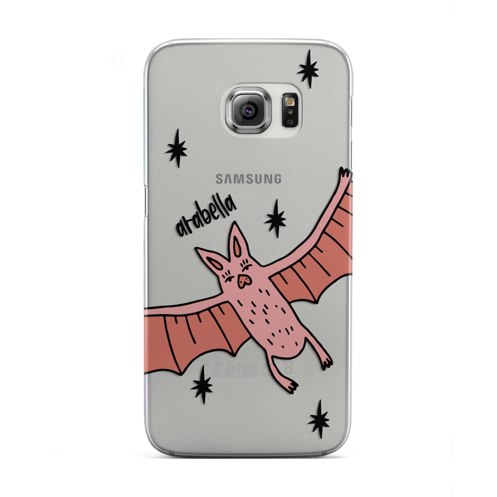 Pink Bat Personalised Halloween Samsung Galaxy S6 Edge Case