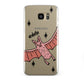 Pink Bat Personalised Halloween Samsung Galaxy S7 Edge Case