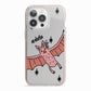 Pink Bat Personalised Halloween iPhone 13 Pro TPU Impact Case with Pink Edges