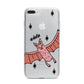 Pink Bat Personalised Halloween iPhone 7 Plus Bumper Case on Silver iPhone