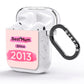 Pink Best Mum AirPods Glitter Case Side Image