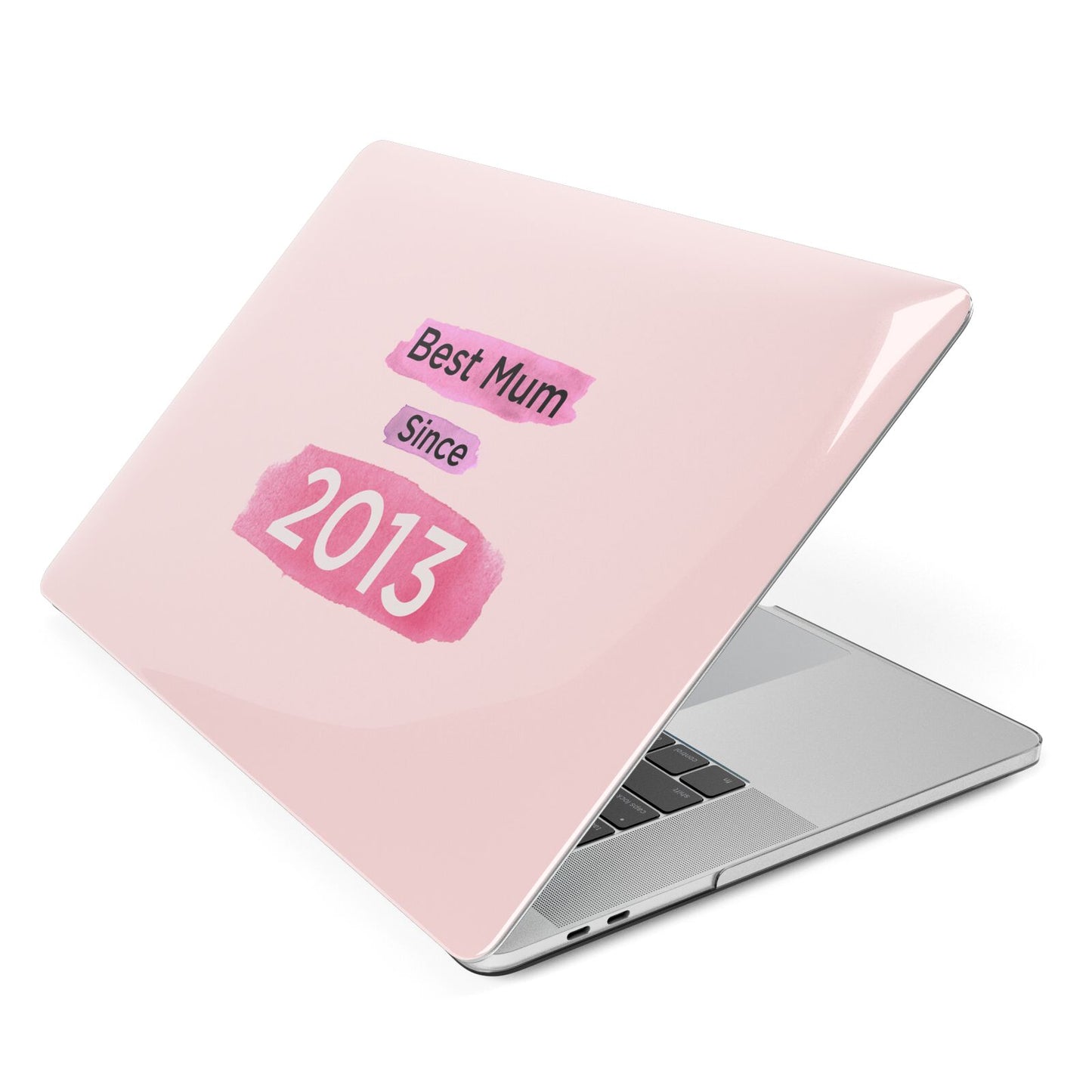 Pink Best Mum Apple MacBook Case Side View