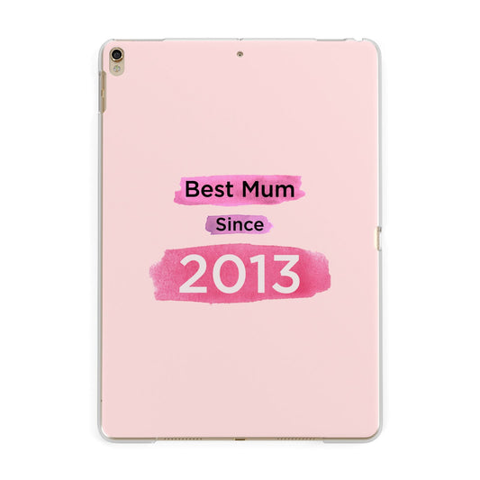 Pink Best Mum Apple iPad Gold Case