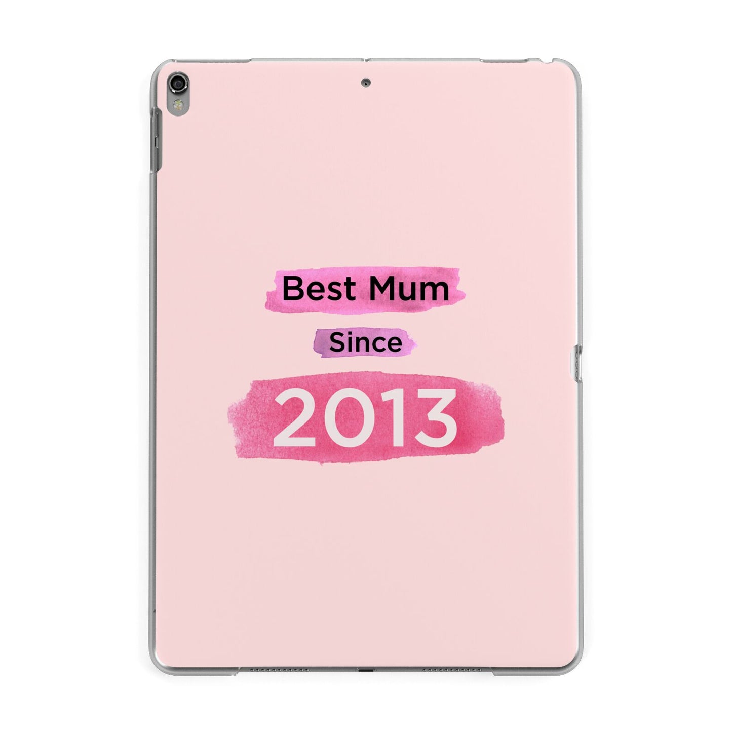 Pink Best Mum Apple iPad Grey Case