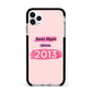 Pink Best Mum Apple iPhone 11 Pro Max in Silver with Black Impact Case