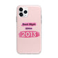 Pink Best Mum Apple iPhone 11 Pro Max in Silver with Bumper Case