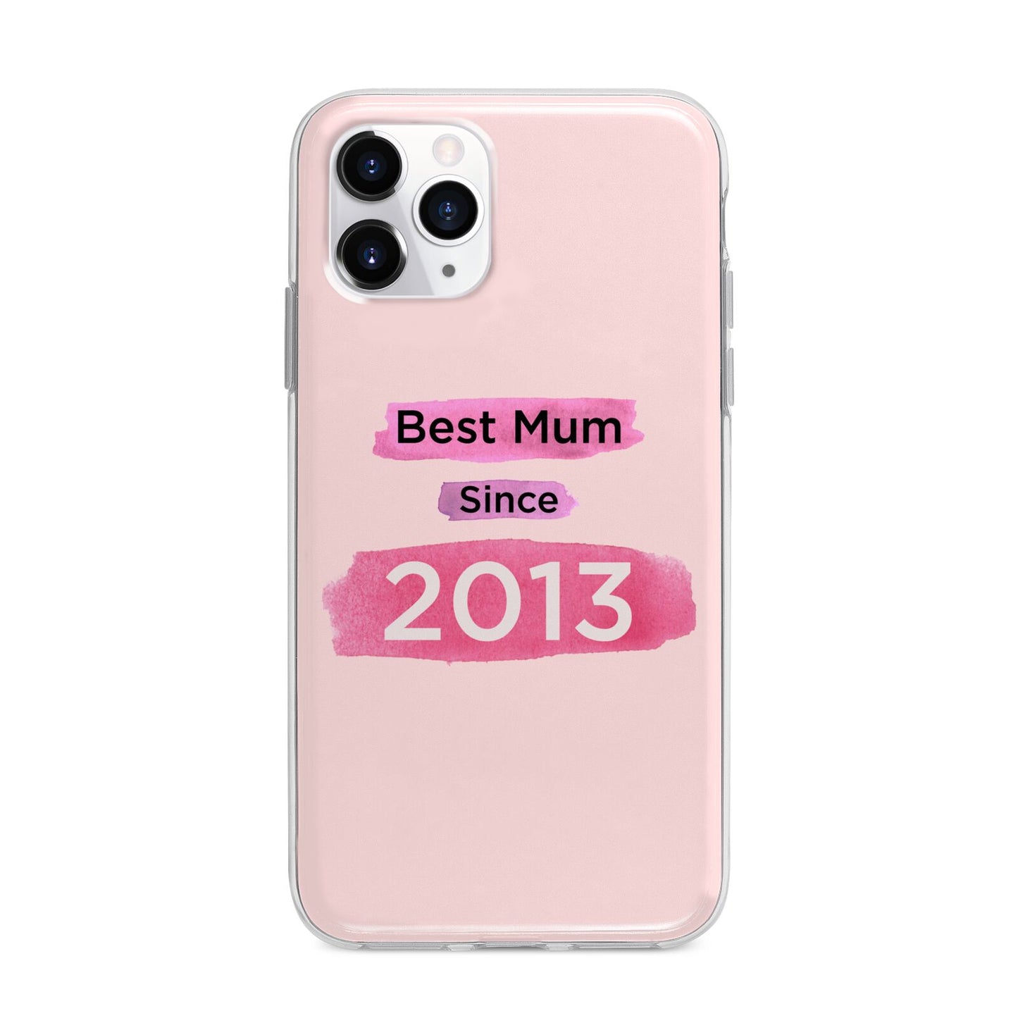 Pink Best Mum Apple iPhone 11 Pro Max in Silver with Bumper Case