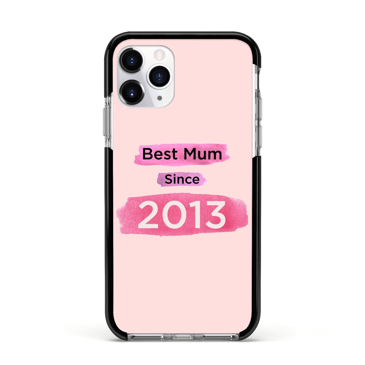 Pink Best Mum Apple iPhone 11 Pro in Silver with Black Impact Case