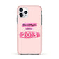 Pink Best Mum Apple iPhone 11 Pro in Silver with Pink Impact Case