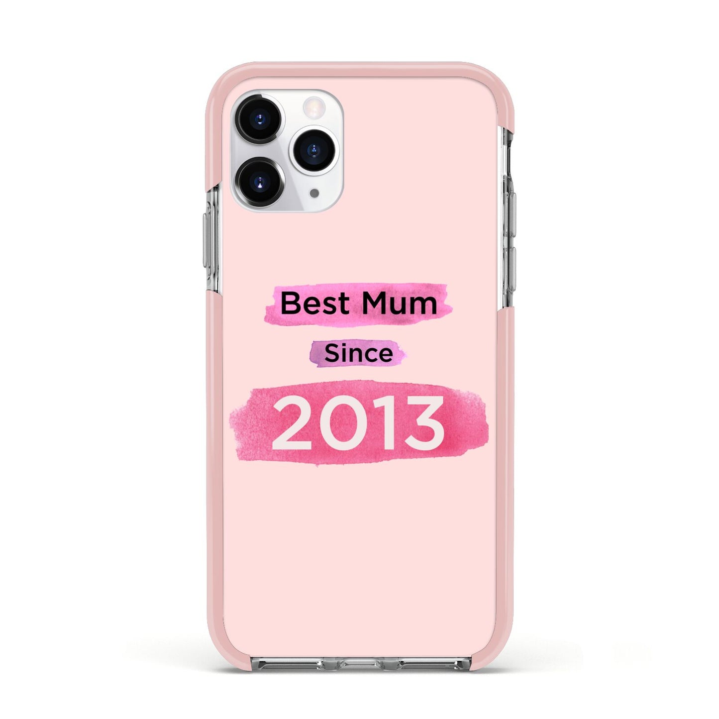 Pink Best Mum Apple iPhone 11 Pro in Silver with Pink Impact Case