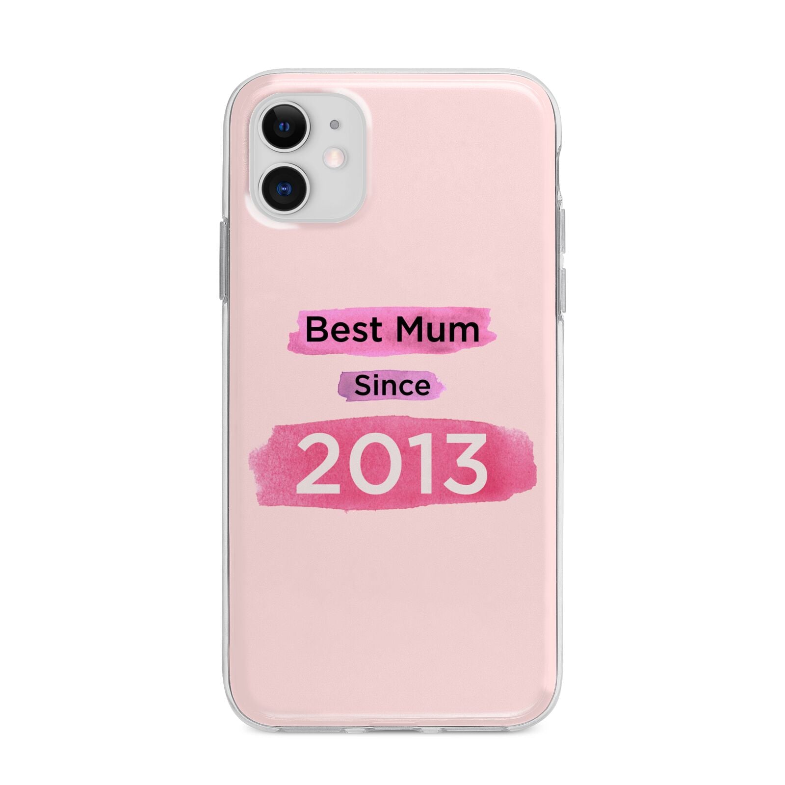 Pink Best Mum Apple iPhone 11 in White with Bumper Case