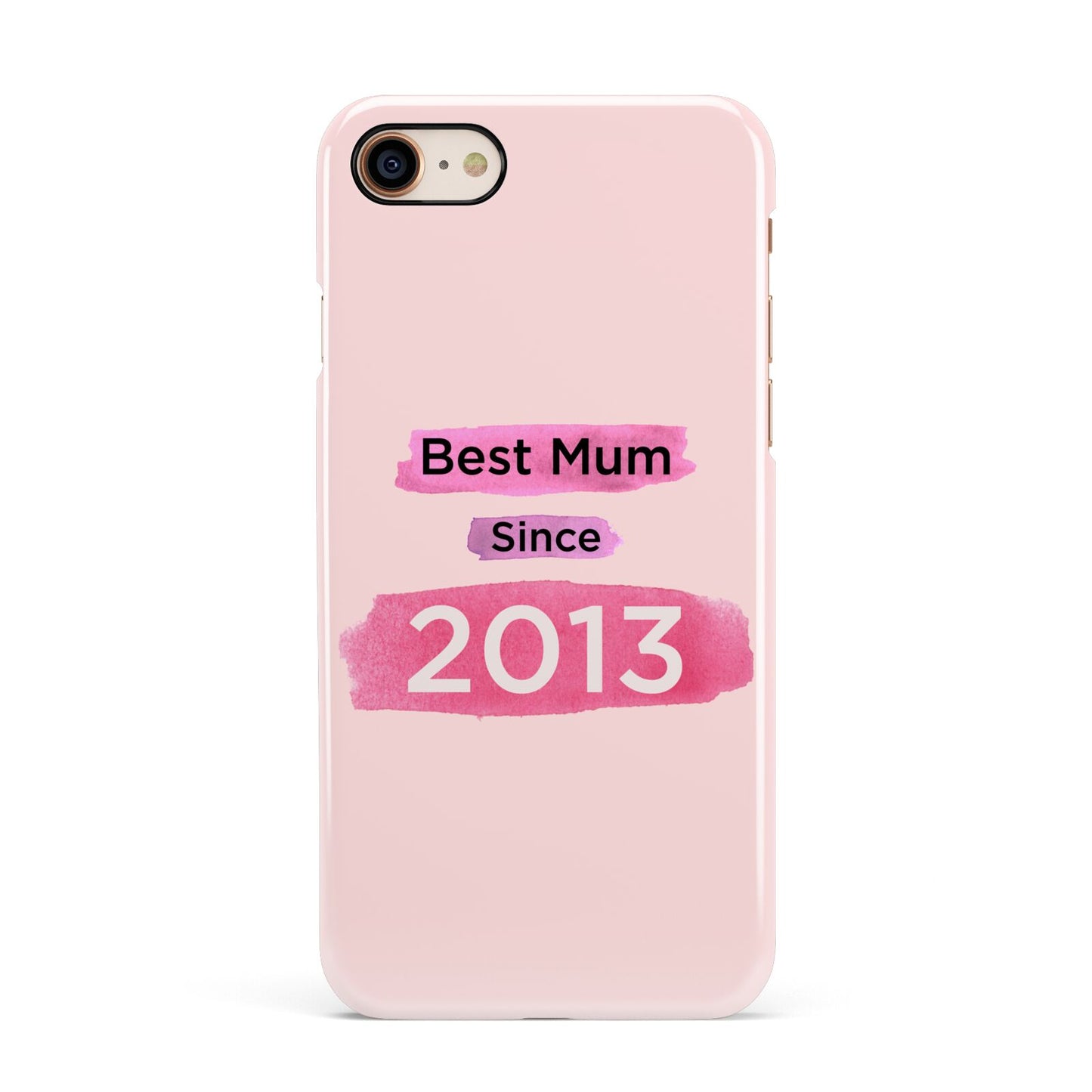 Pink Best Mum Apple iPhone 7 8 3D Snap Case