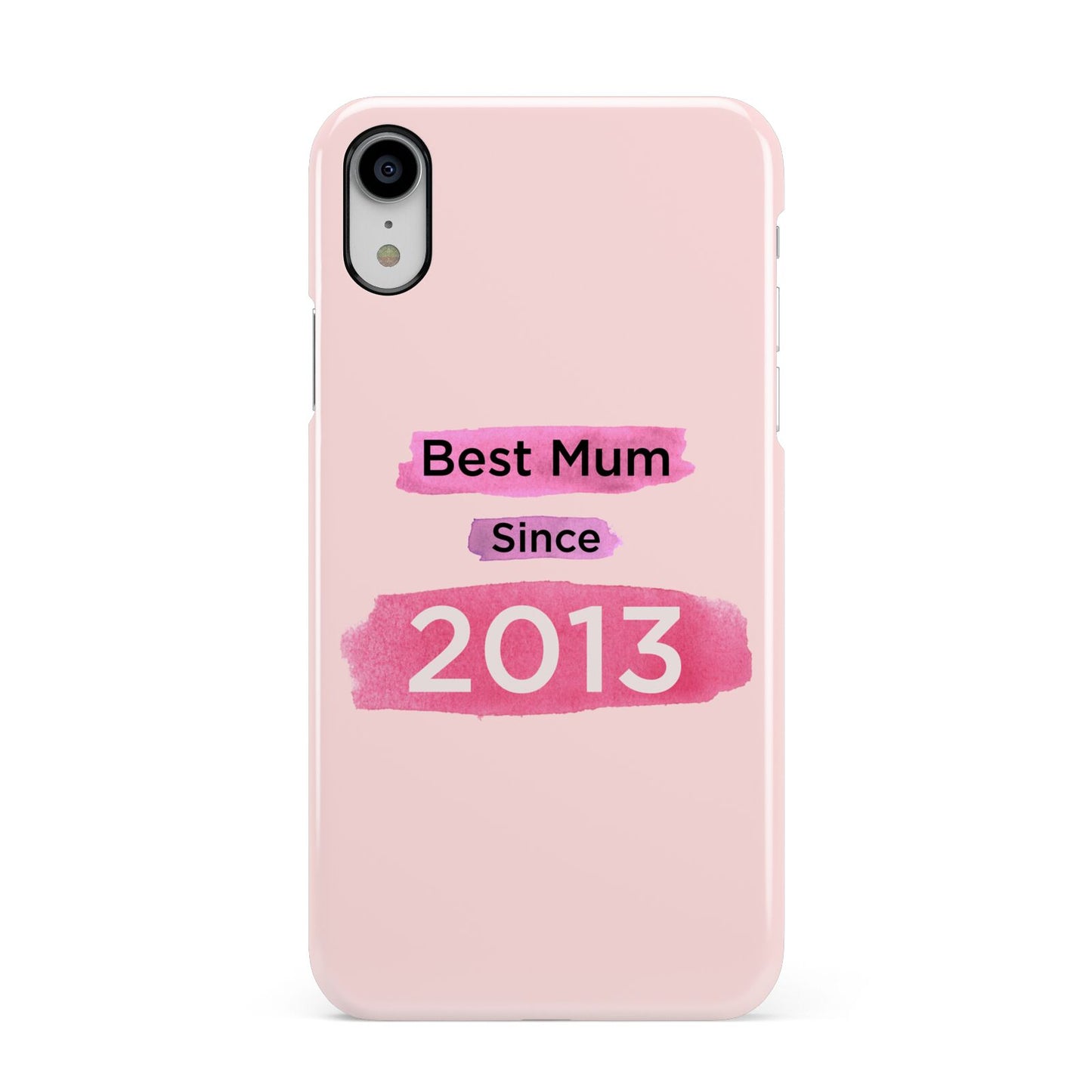 Pink Best Mum Apple iPhone XR White 3D Snap Case