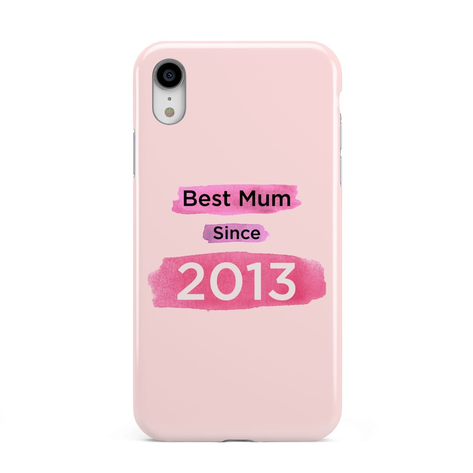 Pink Best Mum Apple iPhone XR White 3D Tough Case