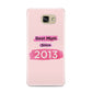 Pink Best Mum Samsung Galaxy A9 2016 Case on gold phone
